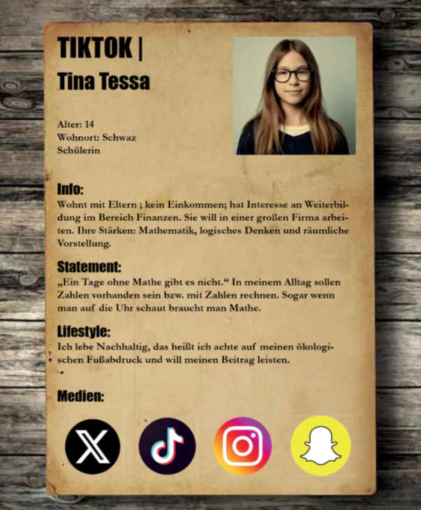 Persona Steckbrief Tina Tessa